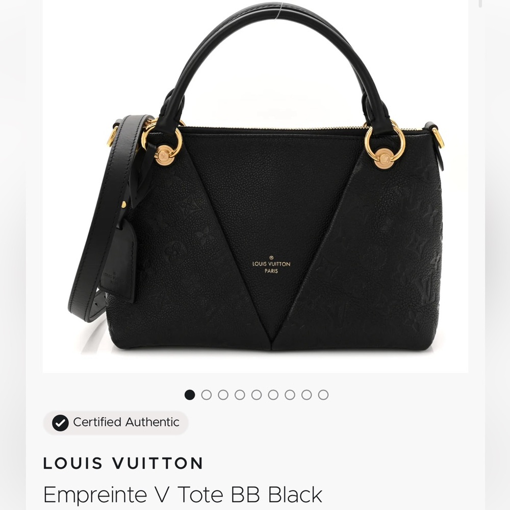 Louis Vuitton Empreinte V Tote BB in Black with Gold Accents